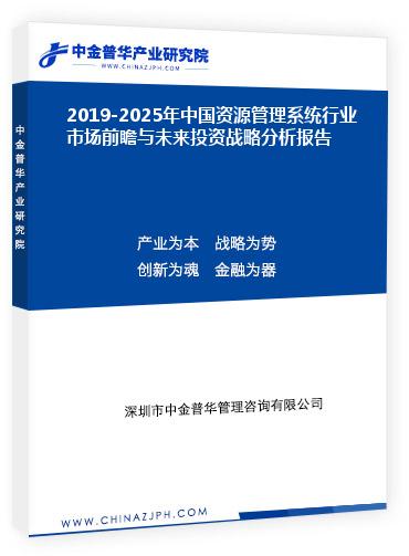 2019-2025年中國(guó)資源管理系統(tǒng)行業(yè)市場(chǎng)前瞻與未來(lái)投資戰(zhàn)略分析報(bào)告