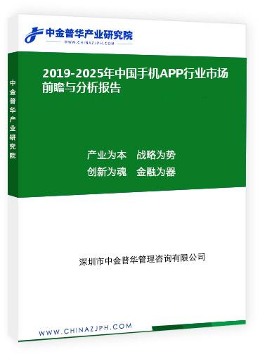 2019-2025年中國手機(jī)APP行業(yè)市場前瞻與分析報(bào)告