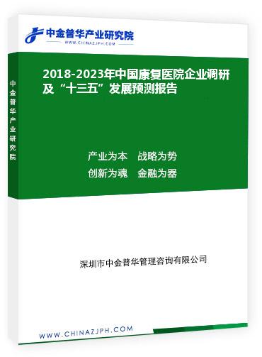 2018-2023年中國康復醫(yī)院企業(yè)調研及“十三五”發(fā)展預測報告