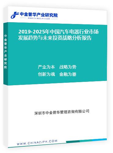 2019-2025年中國汽車電器行業(yè)市場(chǎng)發(fā)展趨勢(shì)與未來投資戰(zhàn)略分析報(bào)告