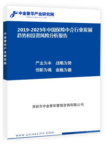 2019-2025年中國保險中介行業(yè)發(fā)展趨勢和投資風(fēng)險分析報告