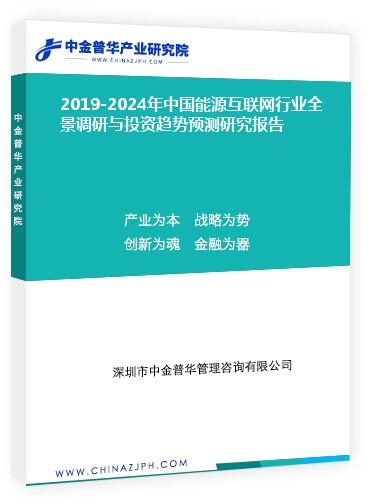 2019-2024年中國能源互聯(lián)網行業(yè)全景調研與投資趨勢預測研究報告