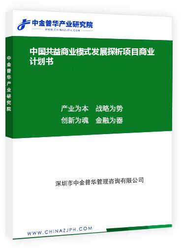 中國(guó)共益商業(yè)模式發(fā)展探析項(xiàng)目商業(yè)計(jì)劃書(shū)